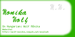 monika wolf business card